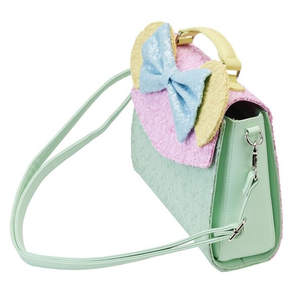 Loungefly LE Minnie Mouse Pastel Sequin Bundle Bag, Wallet, & Cardholder - NEW main image 4